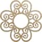 Ekena Millwork Cohen Wood Fretwork Pierced Ceiling Medallion, Hickory, 18"OD x 6 1/8"ID x 3/8"T CMWP18X18X0375COHI - alternate 1